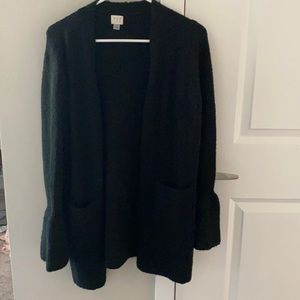 Black bell sleeve sweater